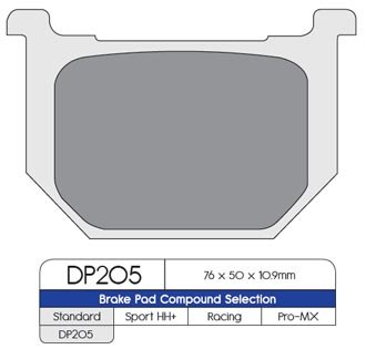 Тормозные колодки DP Brakes DP205 синтетические