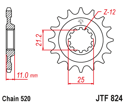 Звезда передняя JTF824.13SC