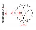 Звезда передняя PBR 263 C14 (JTF1263.14)