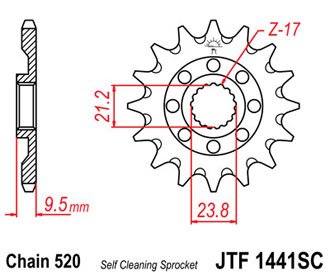 Звезда передняя JTF1441.14SC