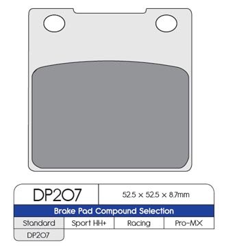 Тормозные колодки DP Brakes DP207 синтетические