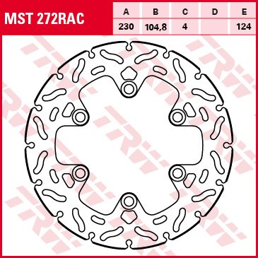 Тормозной диск для мотоциклов Lucas TRW MST272RAC