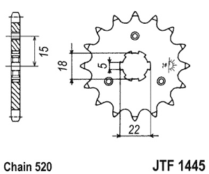 Звезда передняя JTF1445.13