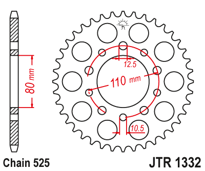 Звезда задняя JTR1332.47