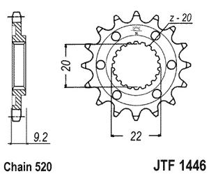 Звезда передняя JTF1446.13