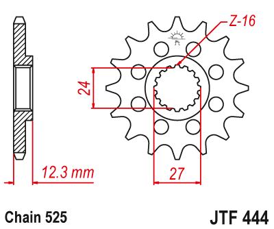 Звезда передняя JTF444.16