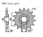 Звезда передняя PBR 345 15зуб. 18NC C.520 (JTF308.15)