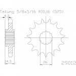 Звезда передняя приводная Esjot 50-29012 16 зубьев (JTF1332.16)