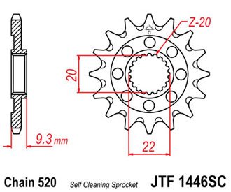 Звезда передняя JTF1446.13SC