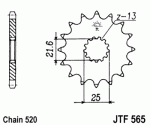 Звезда передняя JTF565.14