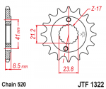 Звезда передняя JTF1322.13