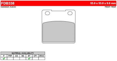 FDB338ST Ferodo тормозные колодки