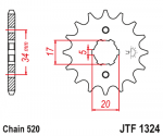 Звезда передняя JTF1324.12