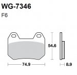 Тормозные колодки WRP WG-7346-F6 (FDB2102 / FA304)