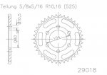 Звезда задняя приводная Esjot 50-29018 39 зубьев (JTR1489.39)