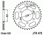 Звезда задняя JTR478.43