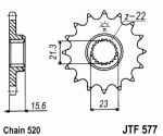 Звезда передняя JTF577.15