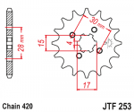 Звезда передняя JTF253.17