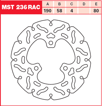 Тормозной диск для мотоциклов Lucas TRW MST236RAC