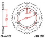 Звезда задняя JTR897.50SC