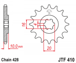 Звезда передняя JTF410.15