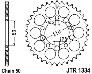 Звезда задняя JTR1334.42