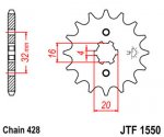 Звезда передняя JTF1550.14