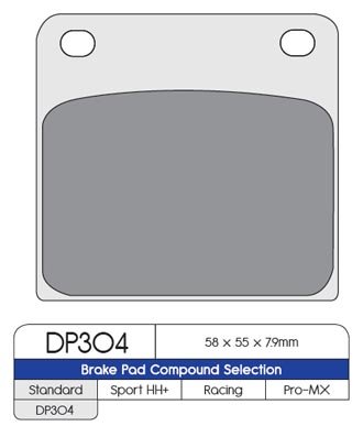 Тормозные колодки DP Brakes DP304 синтетические