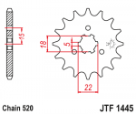 Звезда передняя JTF1445.12SC