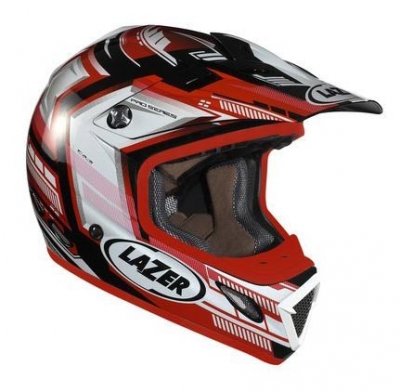 Шлем LAZER MX7 Evo Space Runner черно-красно-белый