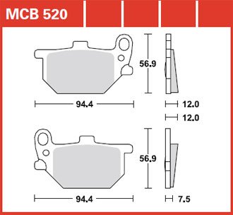 Тормозные колодки Lucas TRW – MCB520