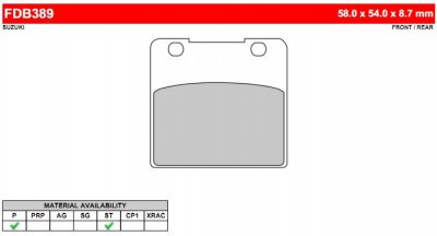 FDB389ST Ferodo тормозные колодки