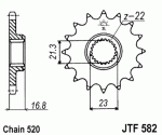 Звезда передняя JTF582.16