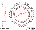 Звезда задняя JTR1876.44