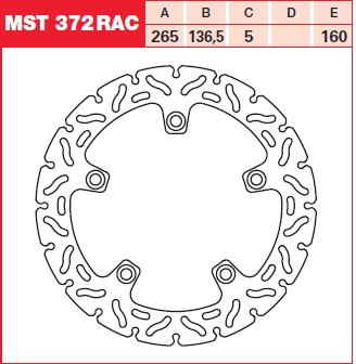 Тормозной диск для мотоциклов Lucas TRW MST372
