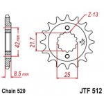 Звезда передняя JTF512.15RB с демпфером