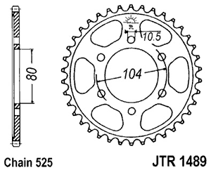 Звезда задняя JTR1489.39