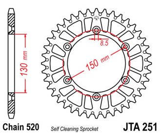 Звезда задняя JTA251.48