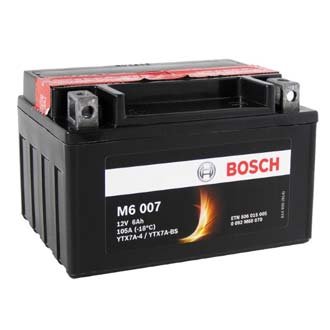 Аккумулятор мото BOSCH M6 007 (YTX7A-4, YTX7A-BS)