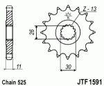 Звезда передняя JTF1591.16