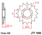 Звезда передняя JTF1906.15