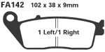 EBC Тормозные колодки для скутера SFA142