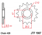 Звезда передняя JTF1907.13