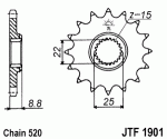 Звезда передняя JTF1901.14