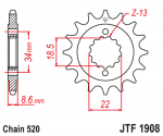 Звезда передняя JTF1908.15