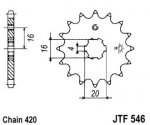 Звезда передняя JTF546.14