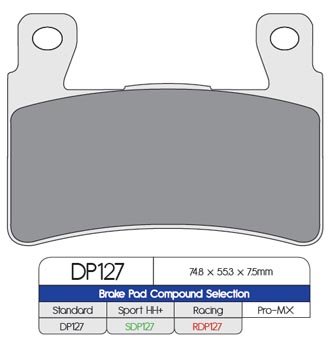 Тормозные колодки DP Brakes RDP127 синтетические