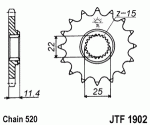 Звезда передняя JTF1902.17