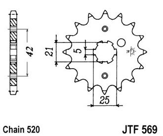 Звезда передняя JTF569.14