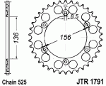 Звезда задняя JTR1791.42